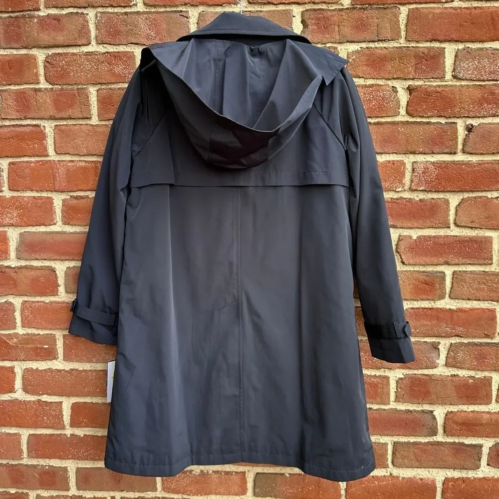 Jane Post $1795 Cashmere Double Coat 3-in-1 Rain Coat Navy Women’s M NEW